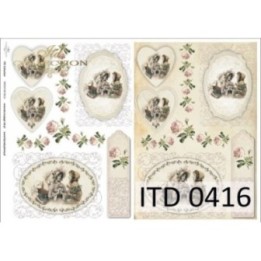Decoupagepapier ITD D0416M