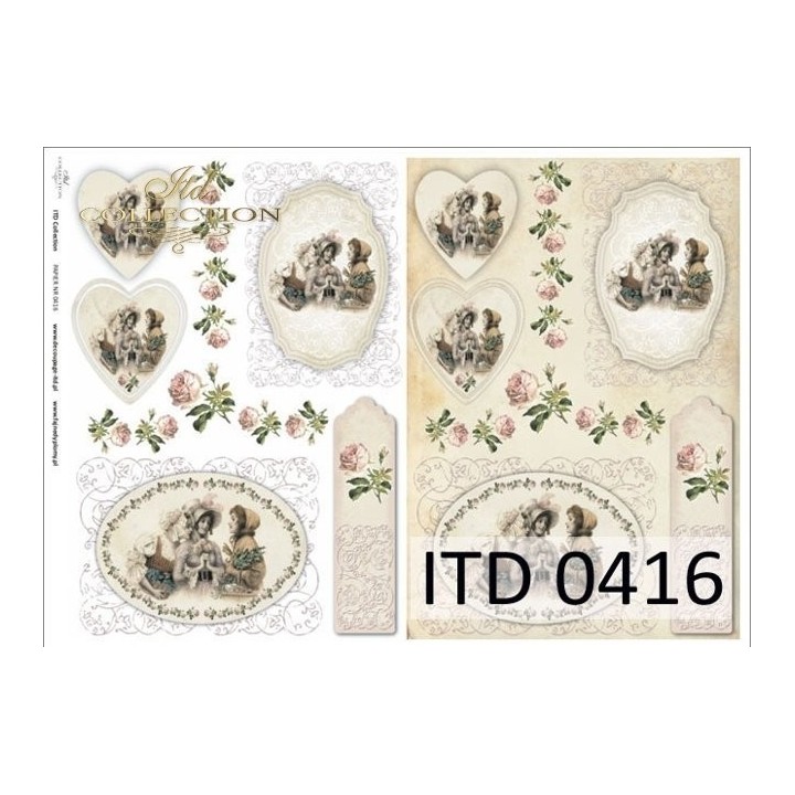 Decoupagepapier ITD D0416M