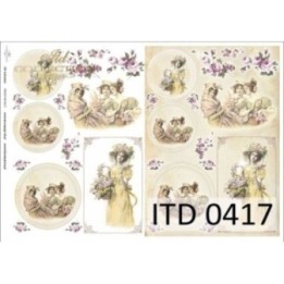 Decoupagepapier ITD D0417M