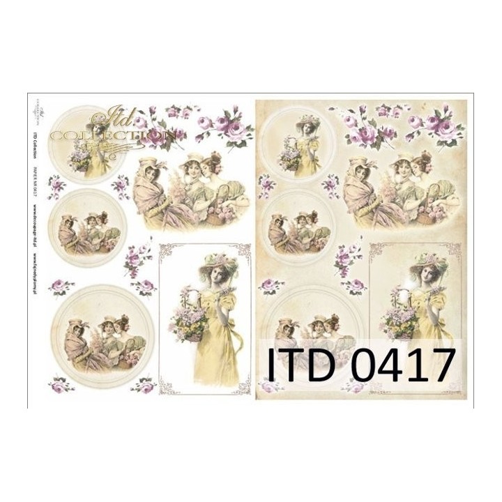 Decoupagepapier ITD D0417M