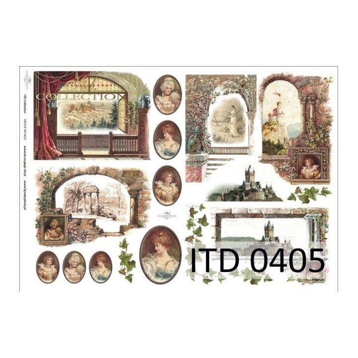 Decoupagepapier ITD D0405M