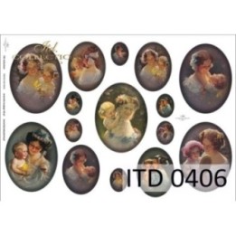 Decoupagepapier ITD D0406M