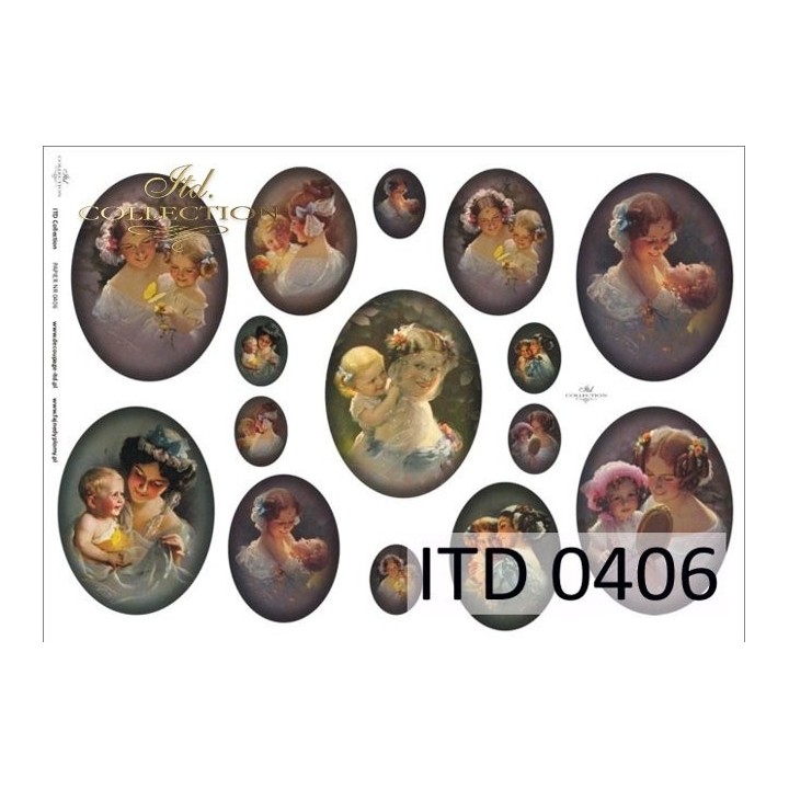Decoupagepapier ITD D0406M