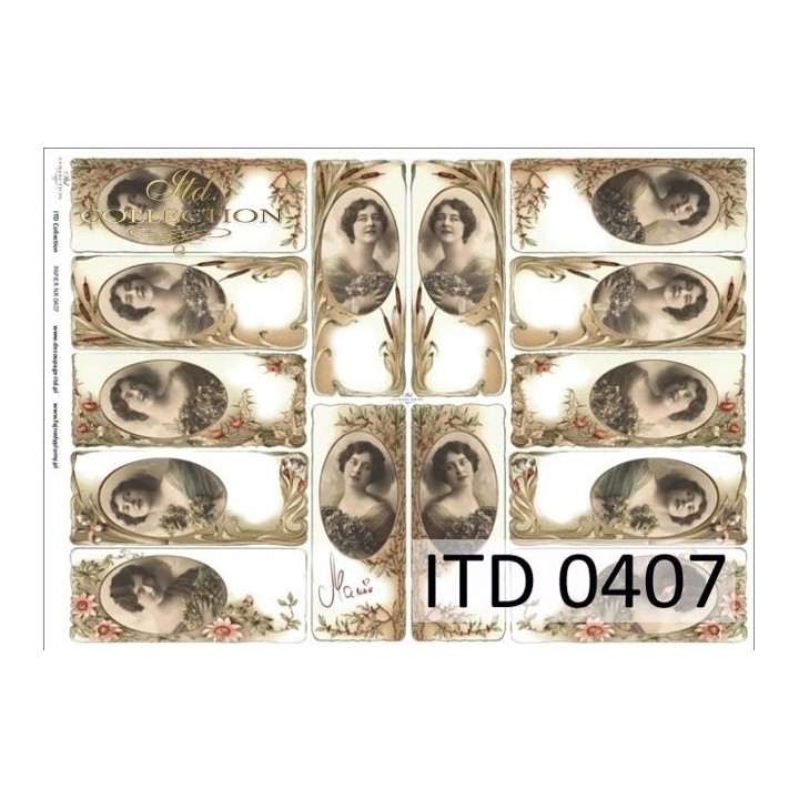 Decoupagepapier ITD D0407M