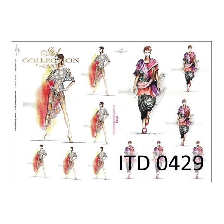 Decoupagepapier ITD D0429M