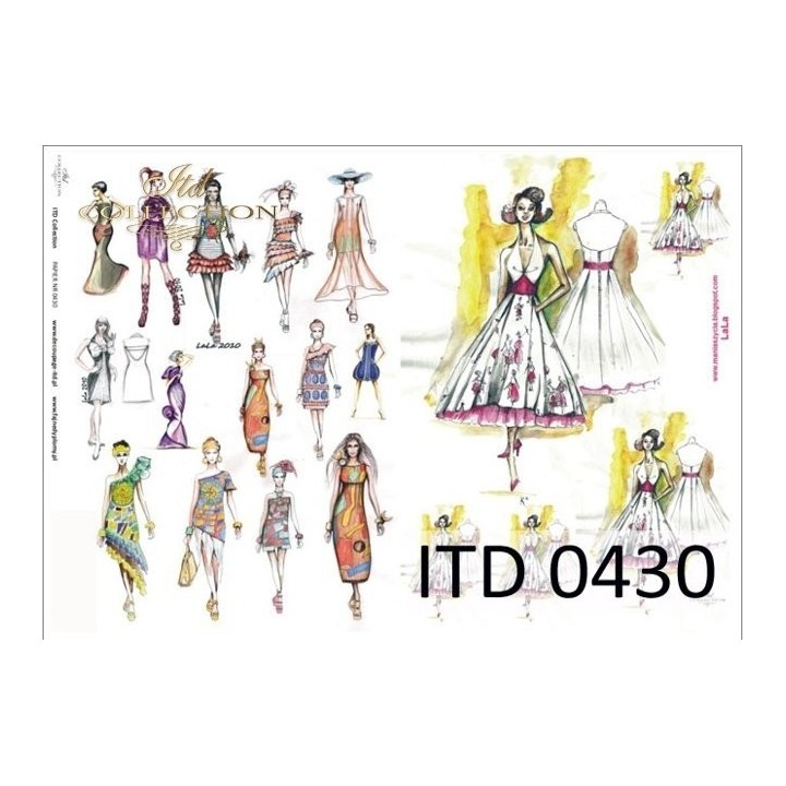 Decoupagepapier ITD D0430M
