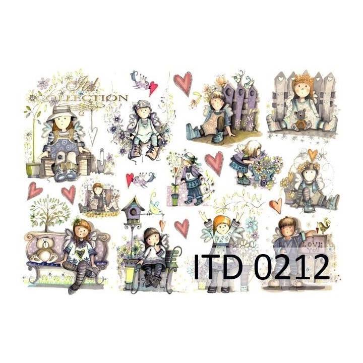 Decoupagepapier ITD D0212M