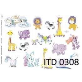 Decoupagepapier ITD D0308M