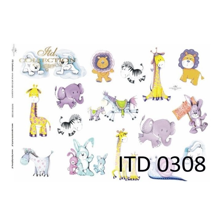 Decoupagepapier ITD D0308M