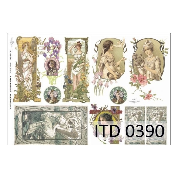 Decoupagepapier ITD D0390M