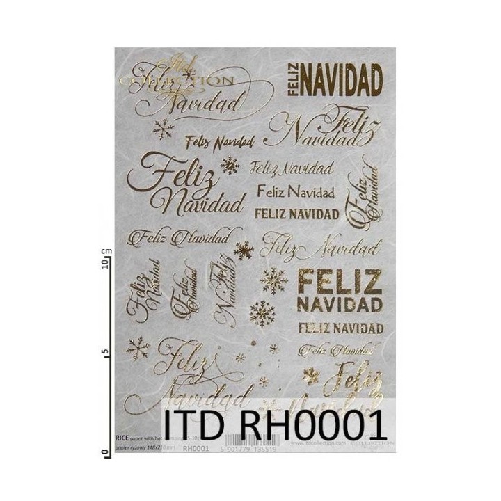 Rijstpapier RH0001 met Hot Print A5