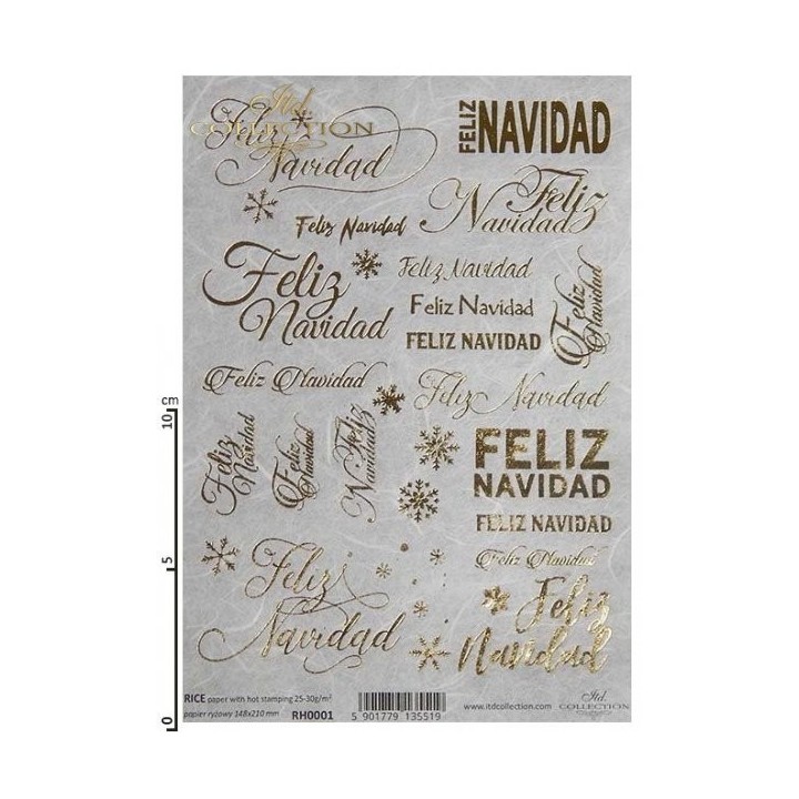 Rijstpapier RH0001 met Hot Print A5