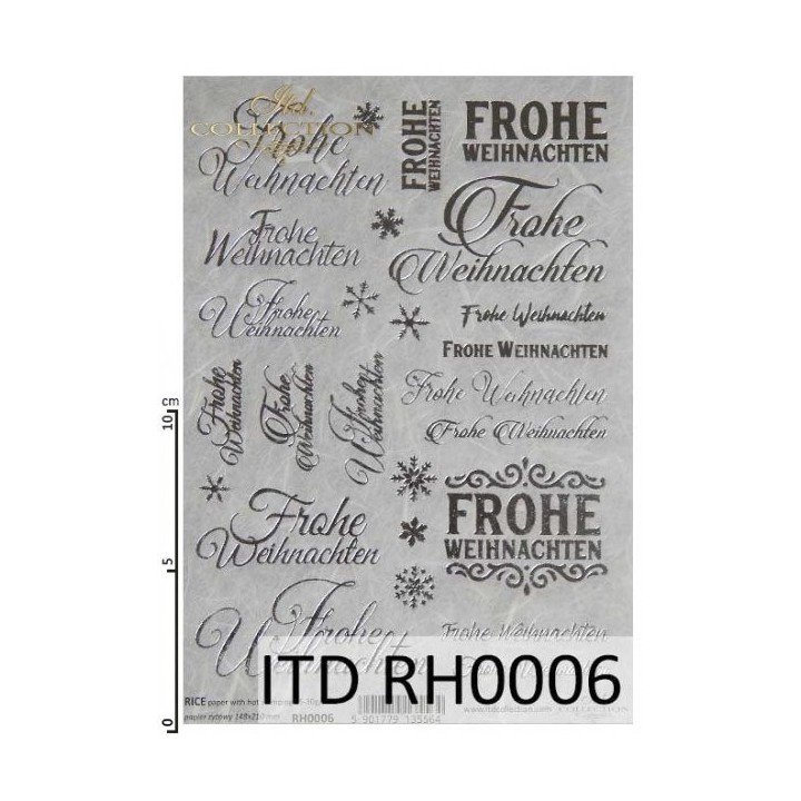 Rijstpapier RH0006 met Hot Print A5