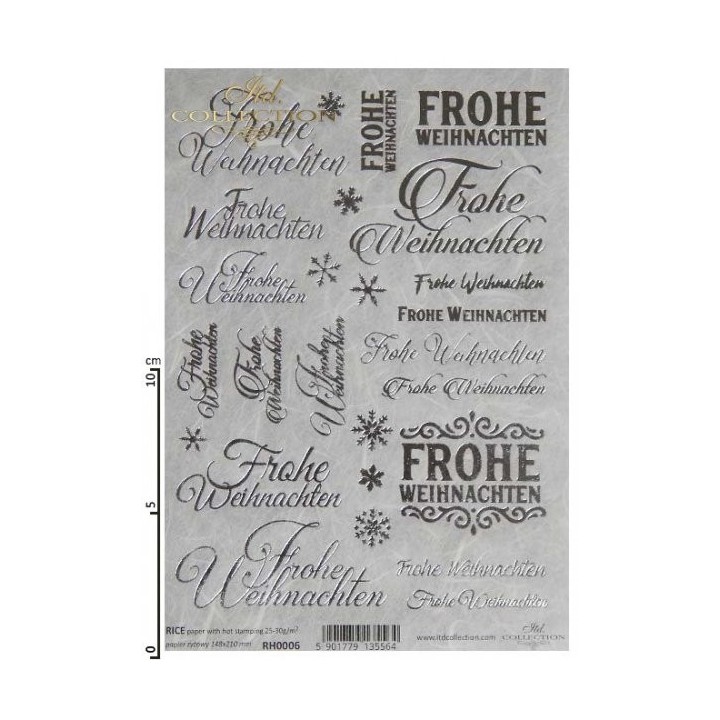Rijstpapier RH0006 met Hot Print A5