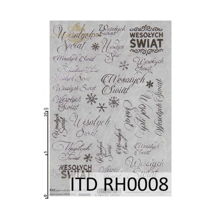 Rijstpapier RH0008 met Hot Print A5