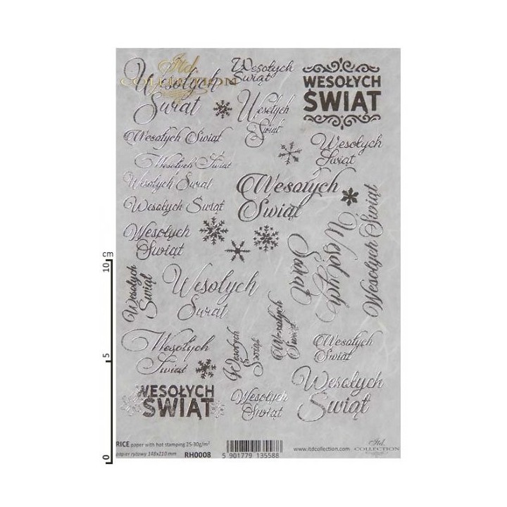 Rijstpapier RH0008 met Hot Print A5