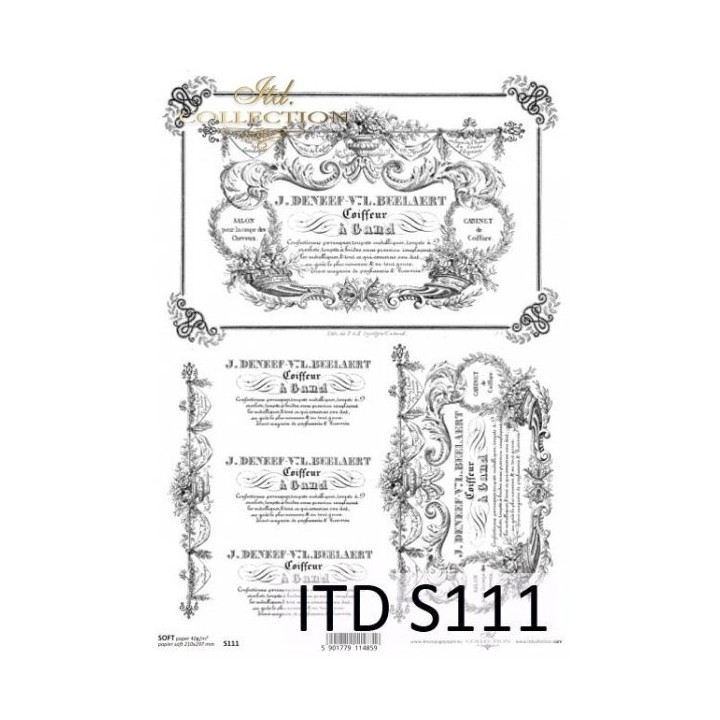 Decoupagepapier Zacht ITD S0111