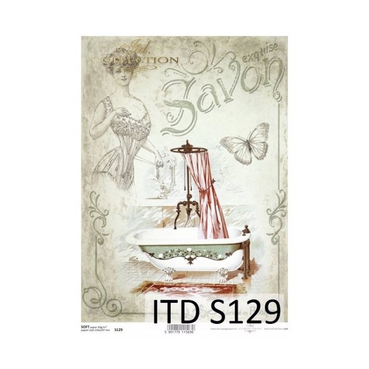 Decoupagepapier Zacht ITD S0129