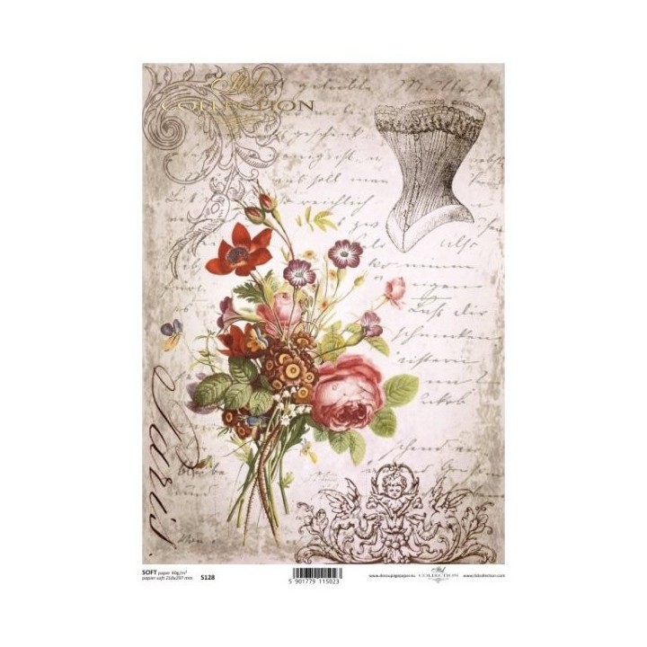 Decoupagepapier Soft ITD S0128