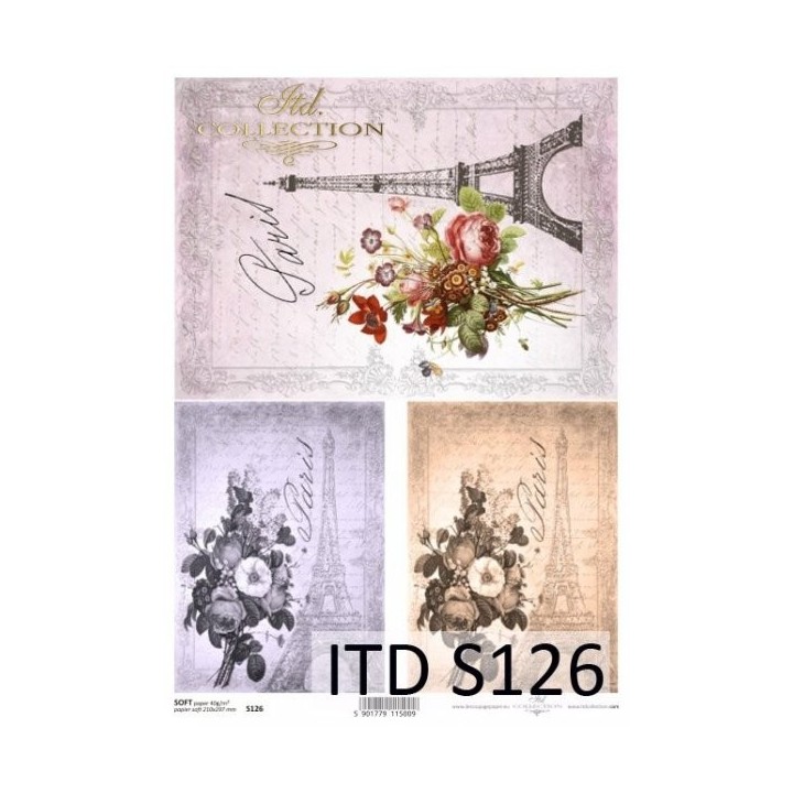 Decoupagepapier Soft ITD S0126
