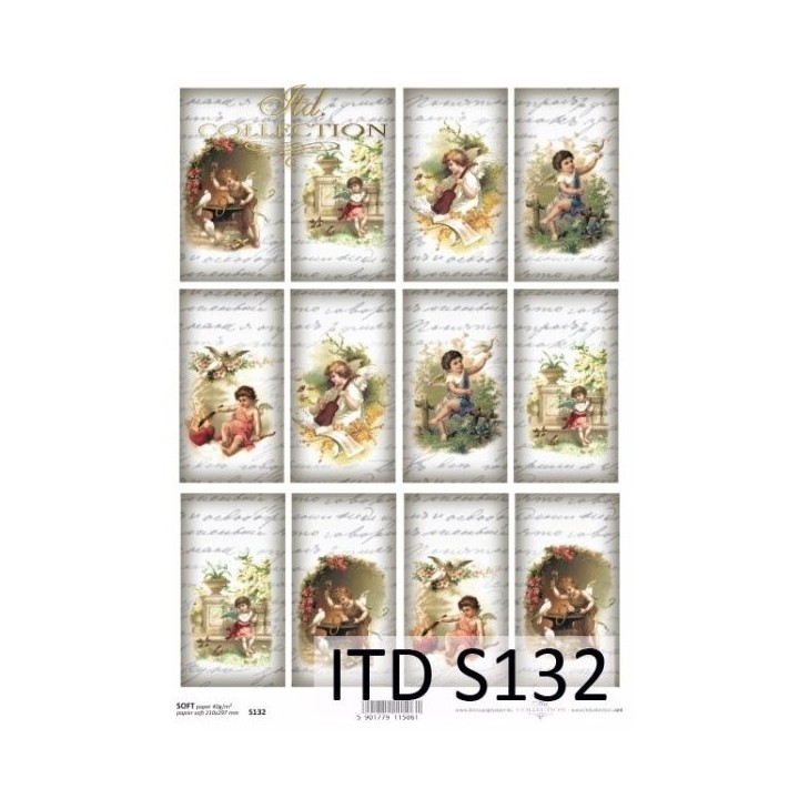 Decoupagepapier Soft ITD S0132