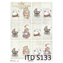 Decoupagepapier Soft ITD S0133