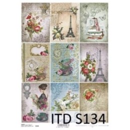 Decoupagepapier Soft ITD S0134