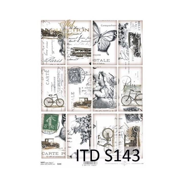 Decoupagepapier Soft ITD S0143