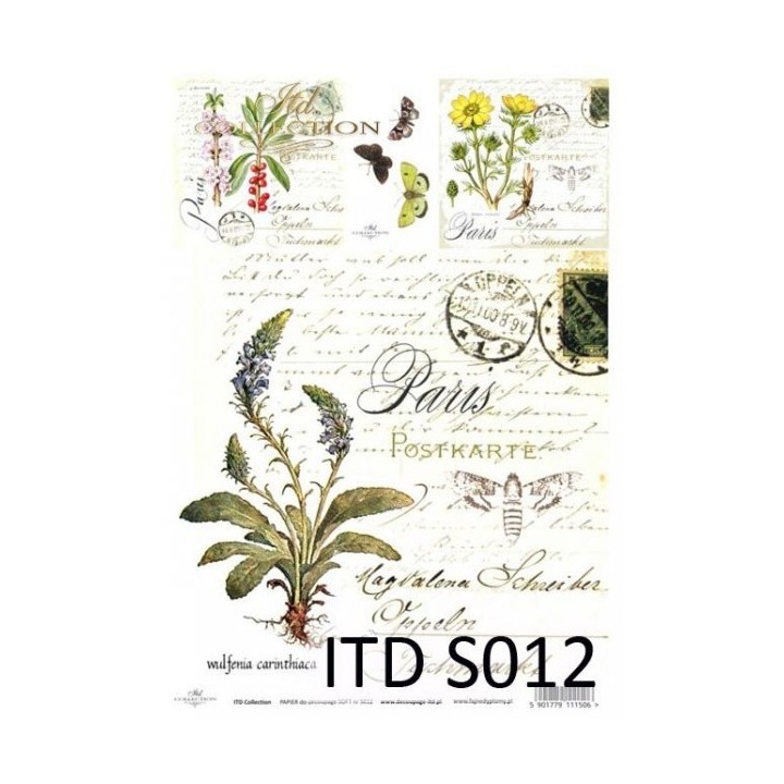 Decoupagepapier Soft ITD S0012