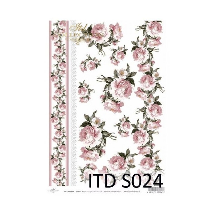 Decoupagepapier Soft ITD S0024
