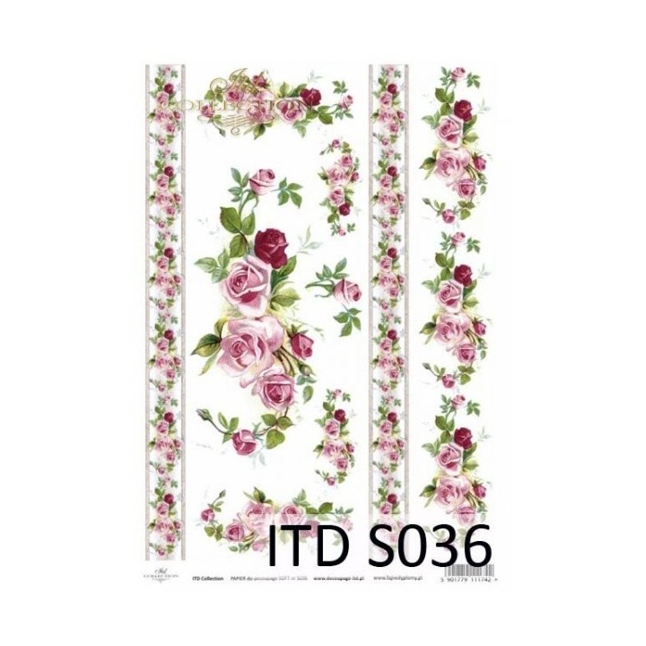 Decoupagepapier Soft ITD S0036