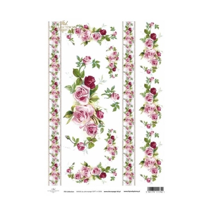 Decoupagepapier Soft ITD S0036