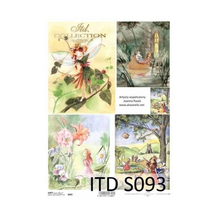 Decoupagepapier Soft ITD S0093