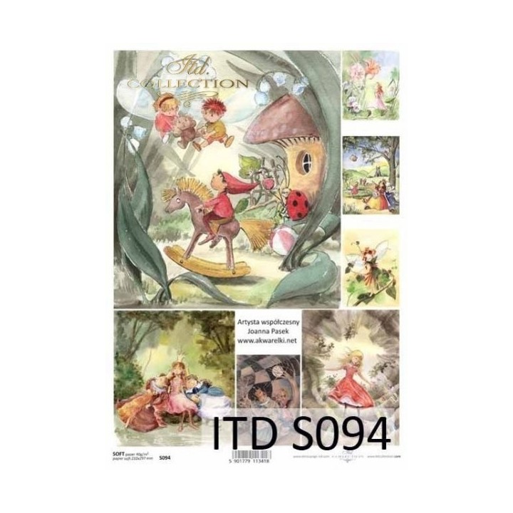 Decoupagepapier Soft ITD S0094