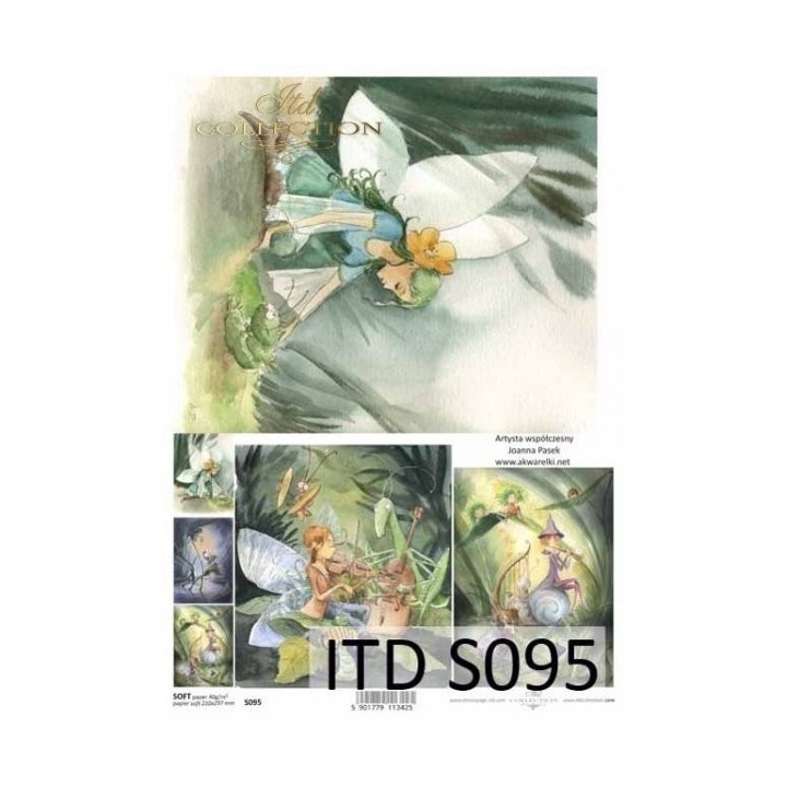 Decoupagepapier Zacht ITD S0095