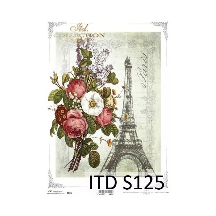 Decoupagepapier Soft ITD S0125