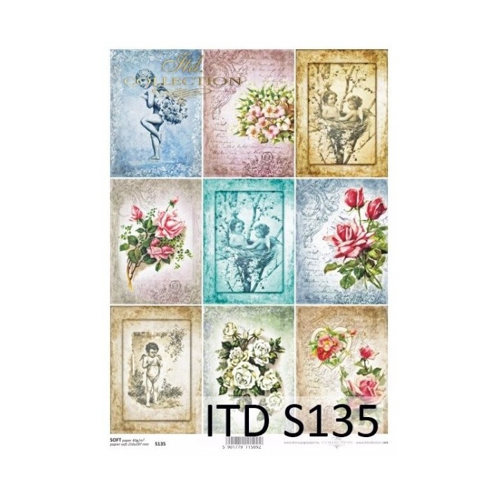 Decoupagepapier Soft ITD S0135