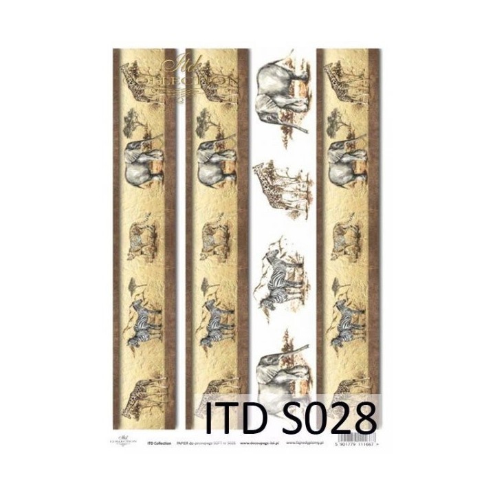 Decoupagepapier Soft ITD S0028