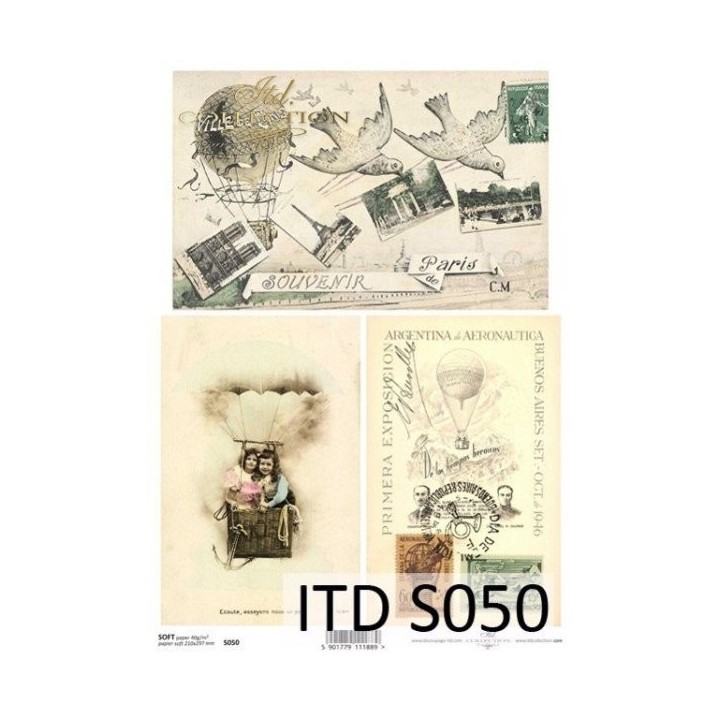 Decoupagepapier Soft ITD S0050