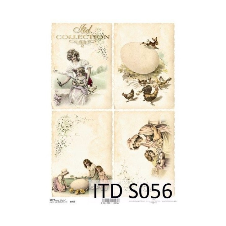 Decoupagepapier Soft ITD S0056