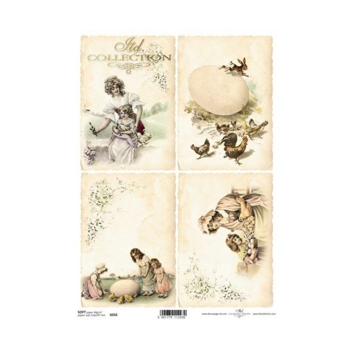 Decoupagepapier Soft ITD S0056