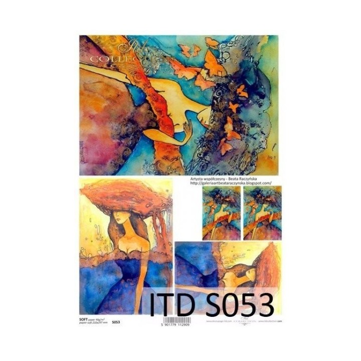 Decoupagepapier Soft ITD S0053