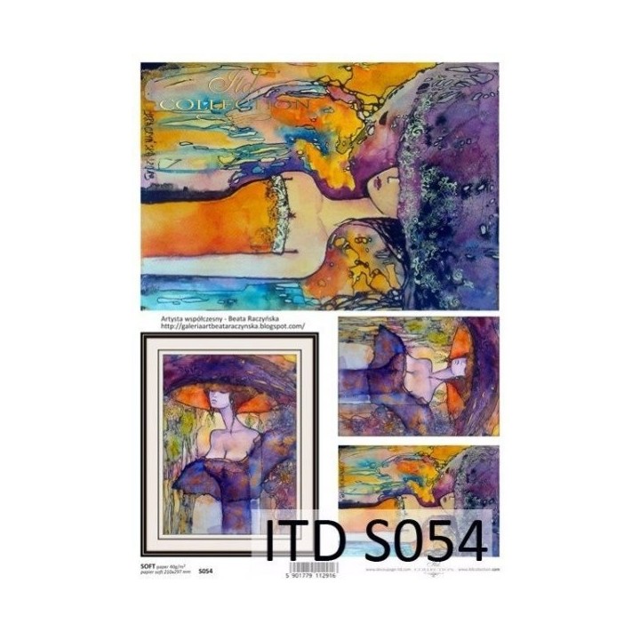 Decoupagepapier Soft ITD S0054