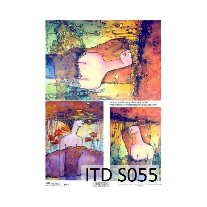 Decoupagepapier Zacht ITD S0055