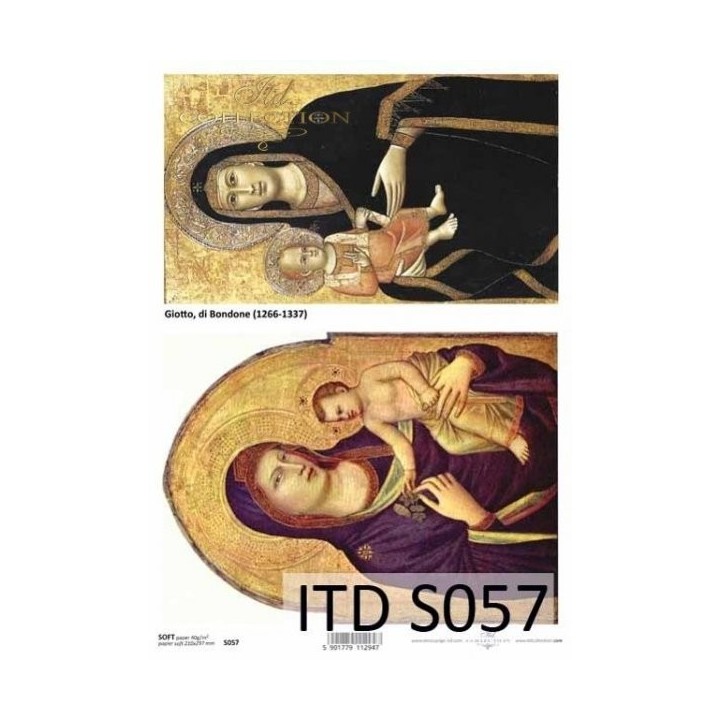 Decoupagepapier Zacht ITD S0057