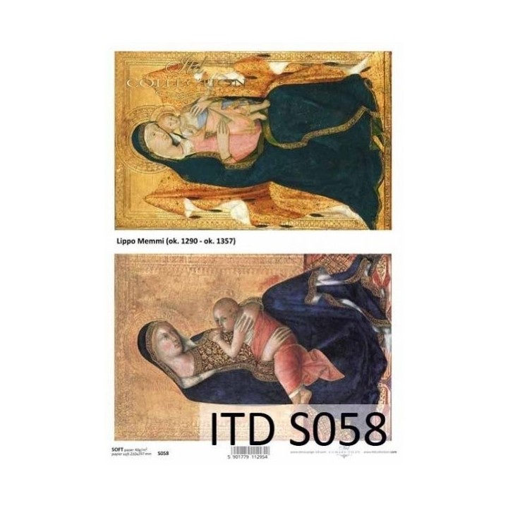 Decoupagepapier Soft ITD S0058