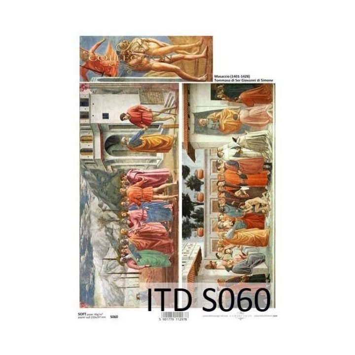 Decoupagepapier Soft ITD S0060