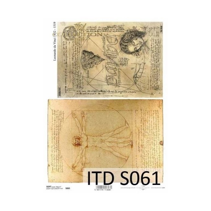 Decoupagepapier Zacht ITD S0061