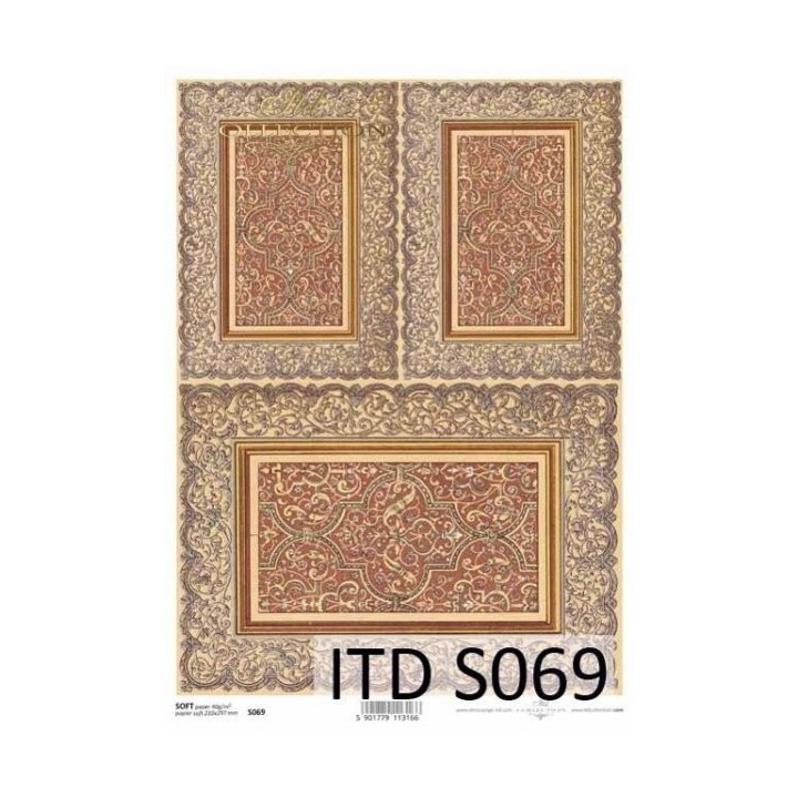 Decoupagepapier Soft ITD S0069