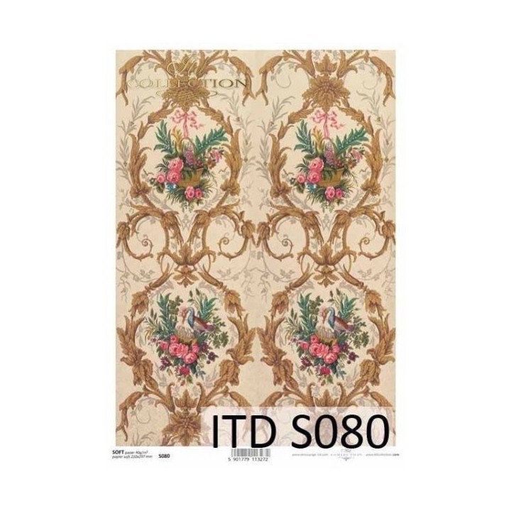Decoupagepapier Soft ITD S0080
